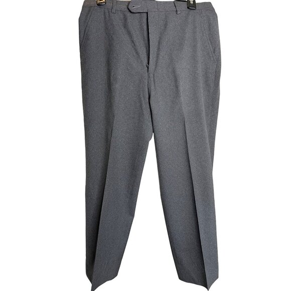 CIATTI dress pants trousers 32 x 25 flat front pockets charcoal wool lined - Picture 7 of 11